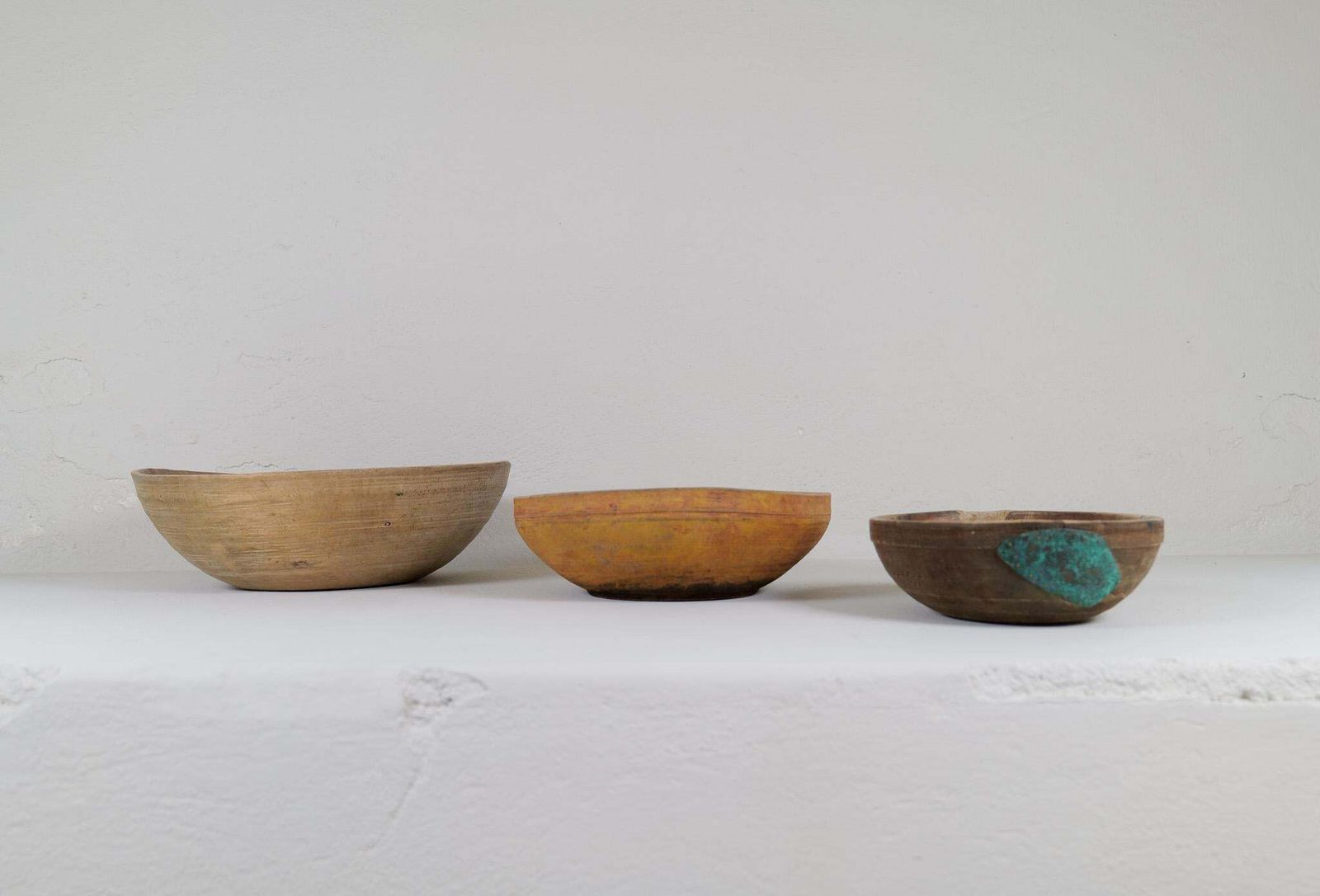 Set Of Three Swedish Folk Art, Unique 19th Century Farmers Bowls photo furniture