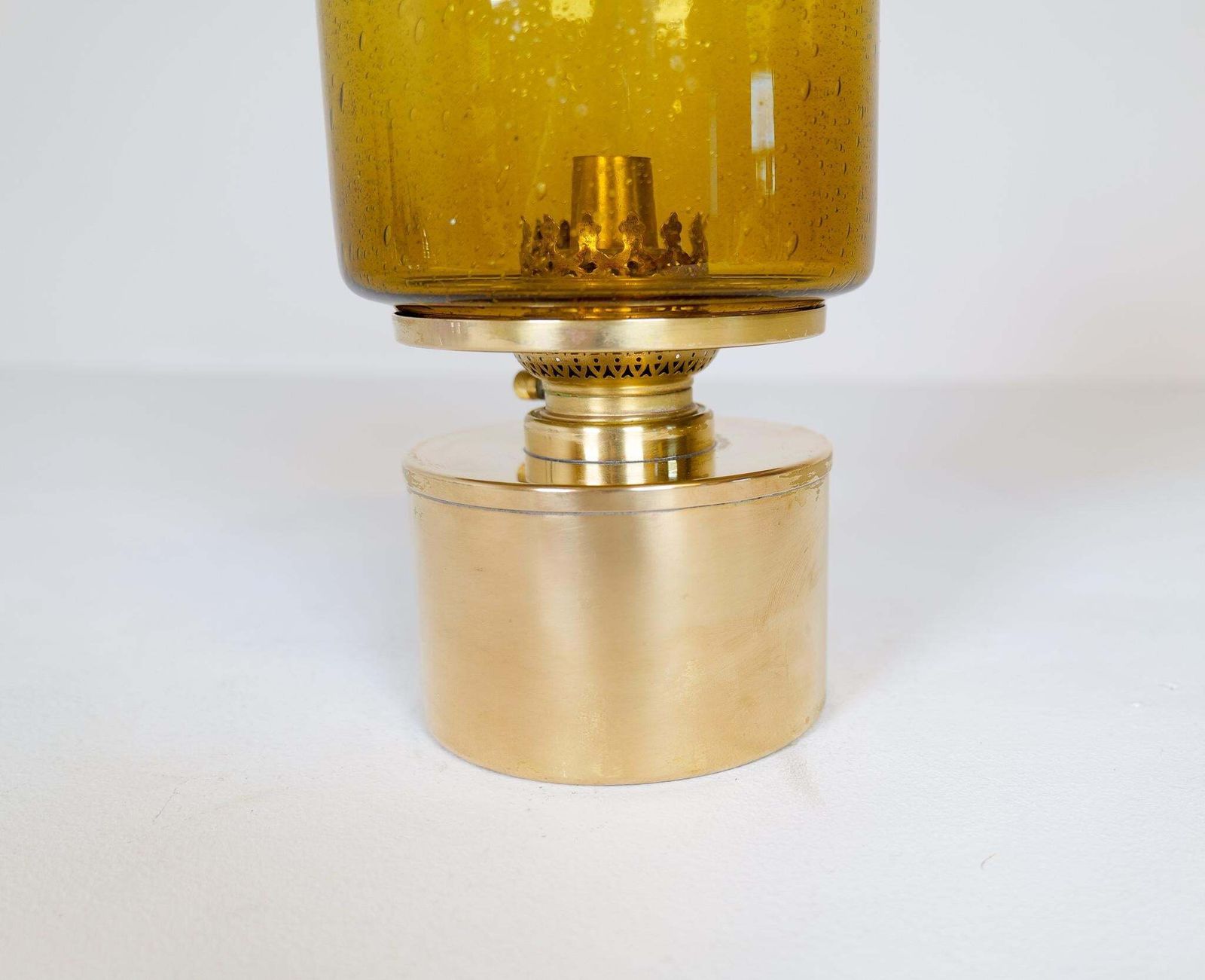 Hans Agne Jakobsson Oil Lamp Model L 47 In Brass And Glass, 1960s, Sweden photo 1201.0