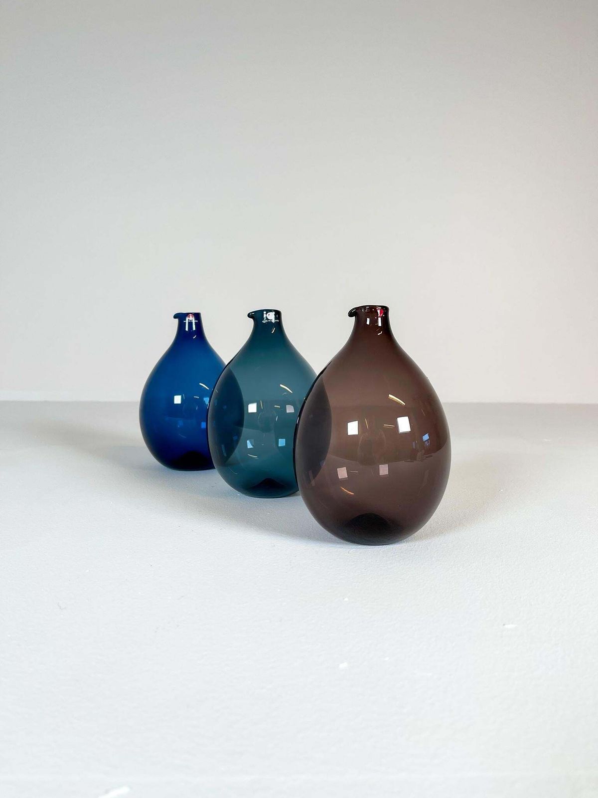 Midcentury Timo Sarpaneva Set Of 3 Bird Bottles / Vases Iittala photo for sale