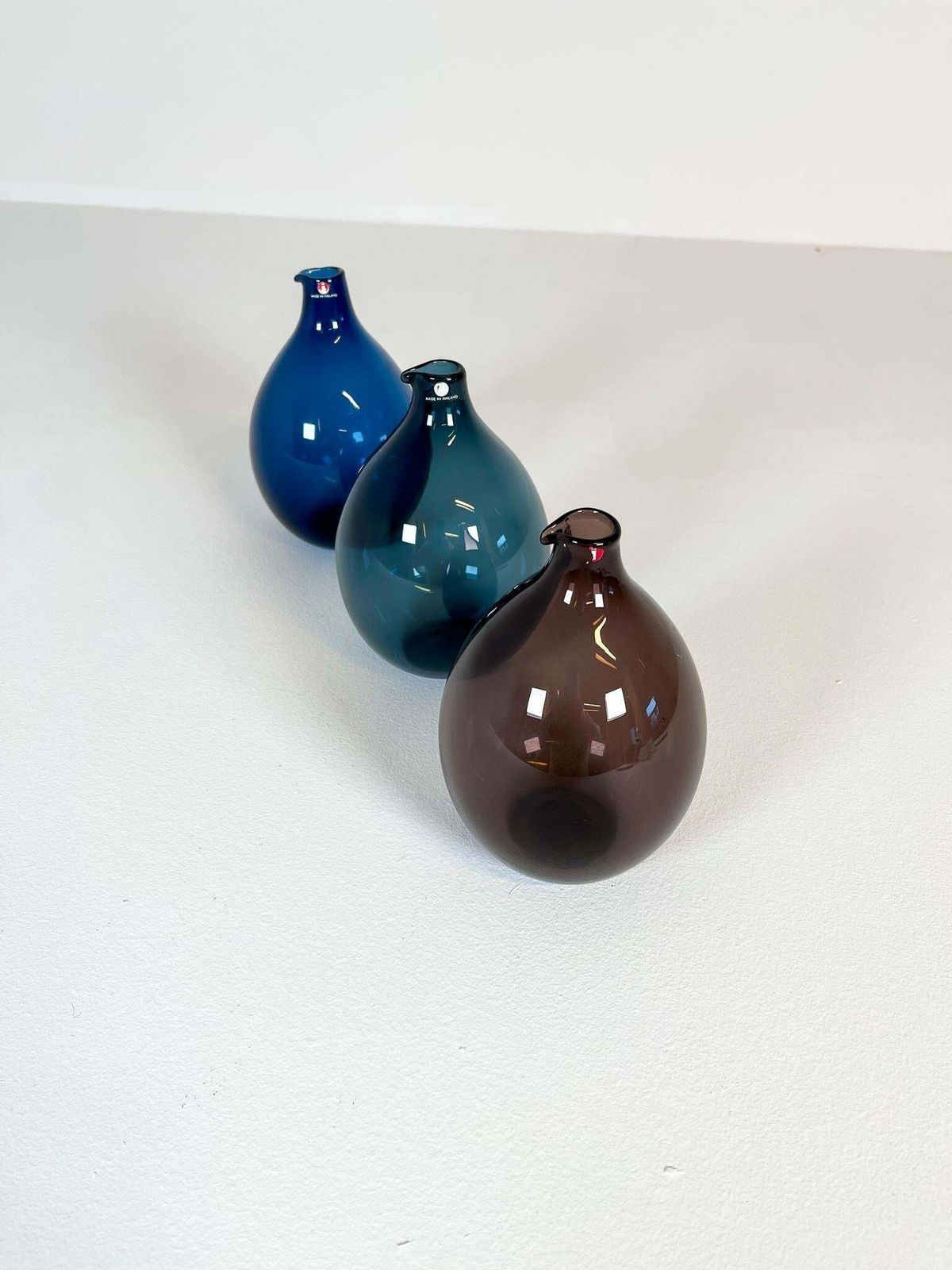 Midcentury Timo Sarpaneva Set Of 3 Bird Bottles / Vases Iittala photo Home Decor