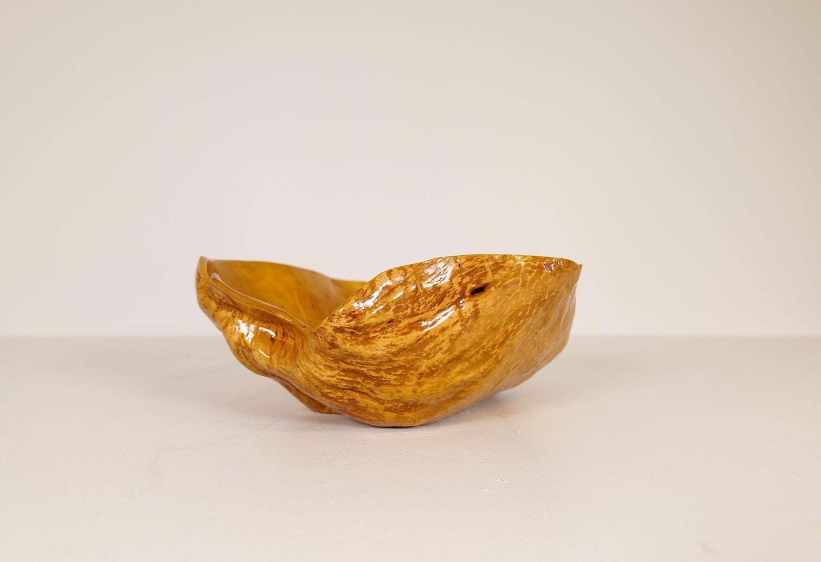 Swedish Folk Art Large Organic Burl Curly Grain Birch Bowl, 1962 photo 1244.0