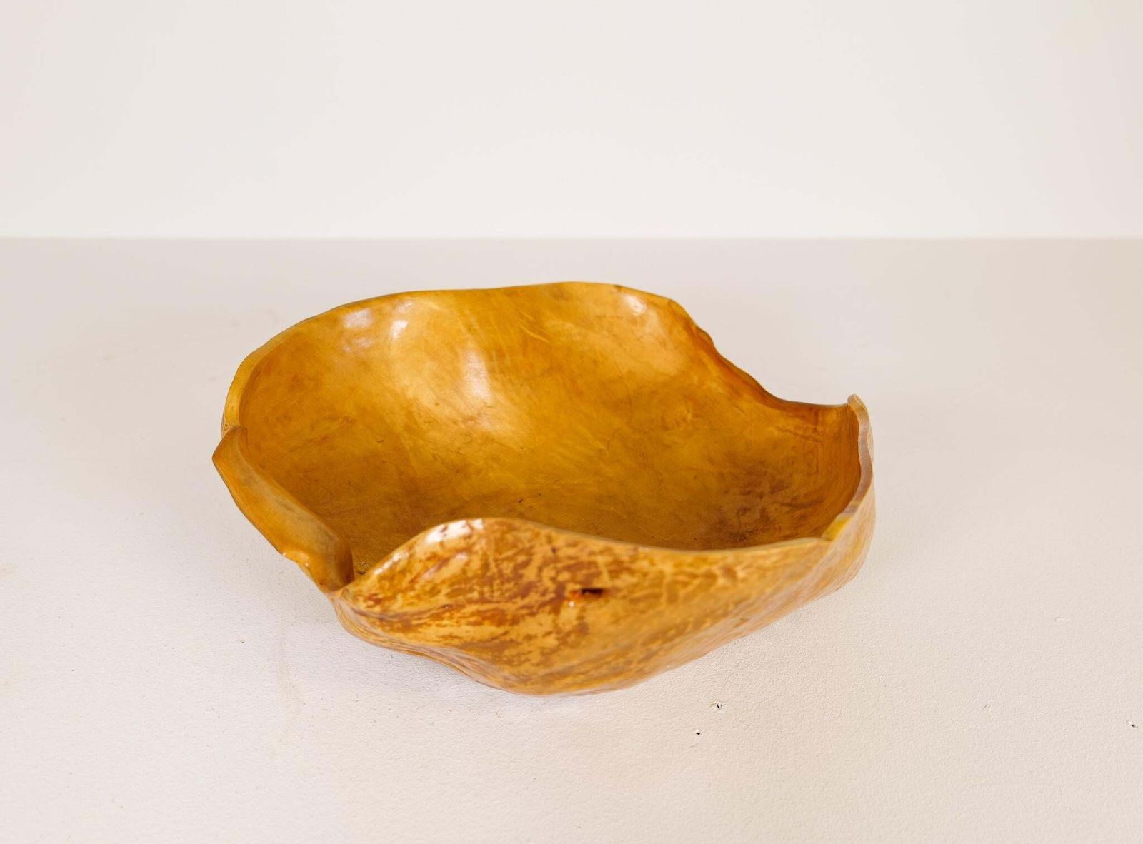 Swedish Folk Art Large Organic Burl Curly Grain Birch Bowl, 1962 photo buy