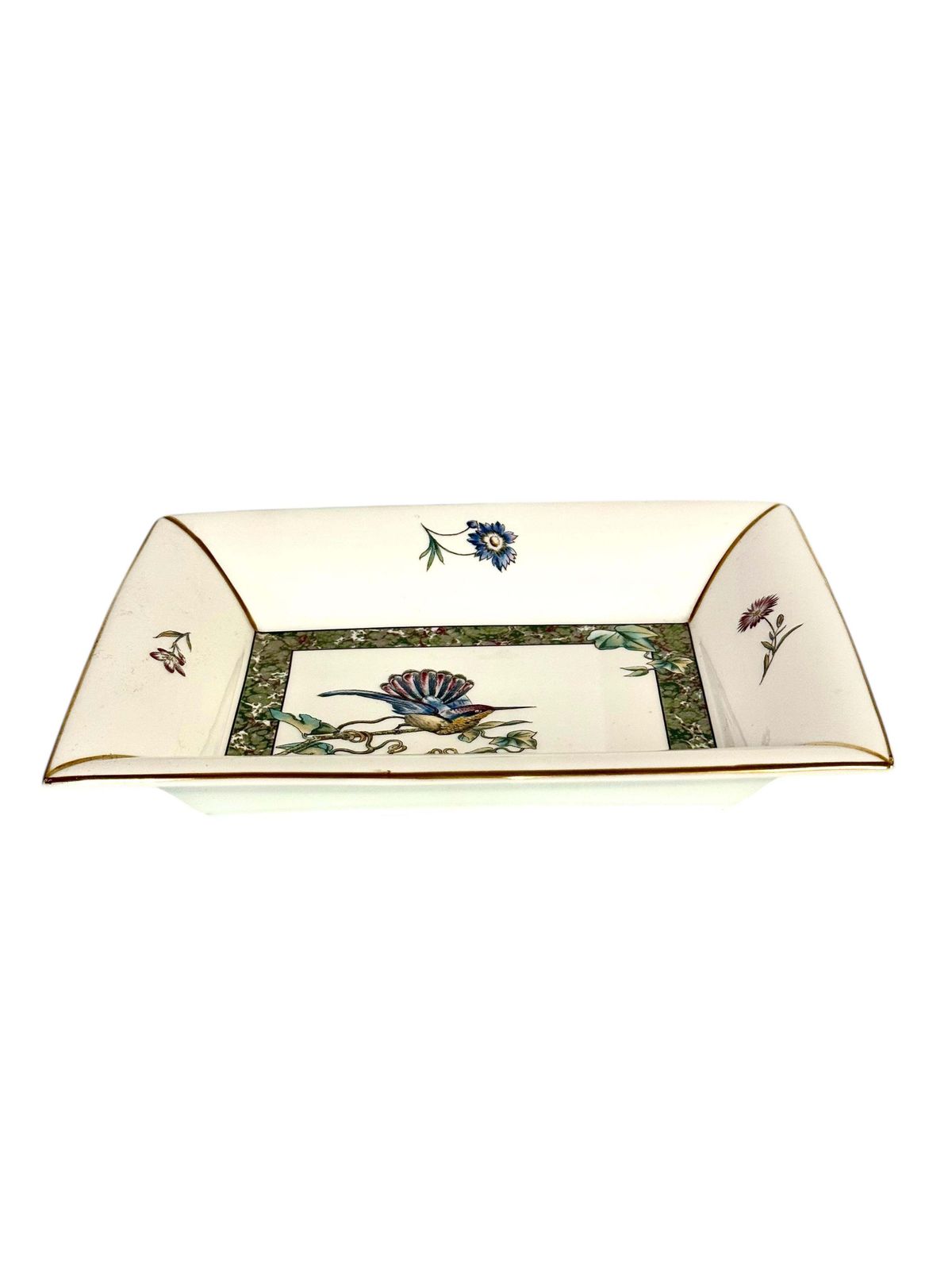Wedgwood Bone China Tray – Hummingbird & Floral Design, England, 1991 photo furniture