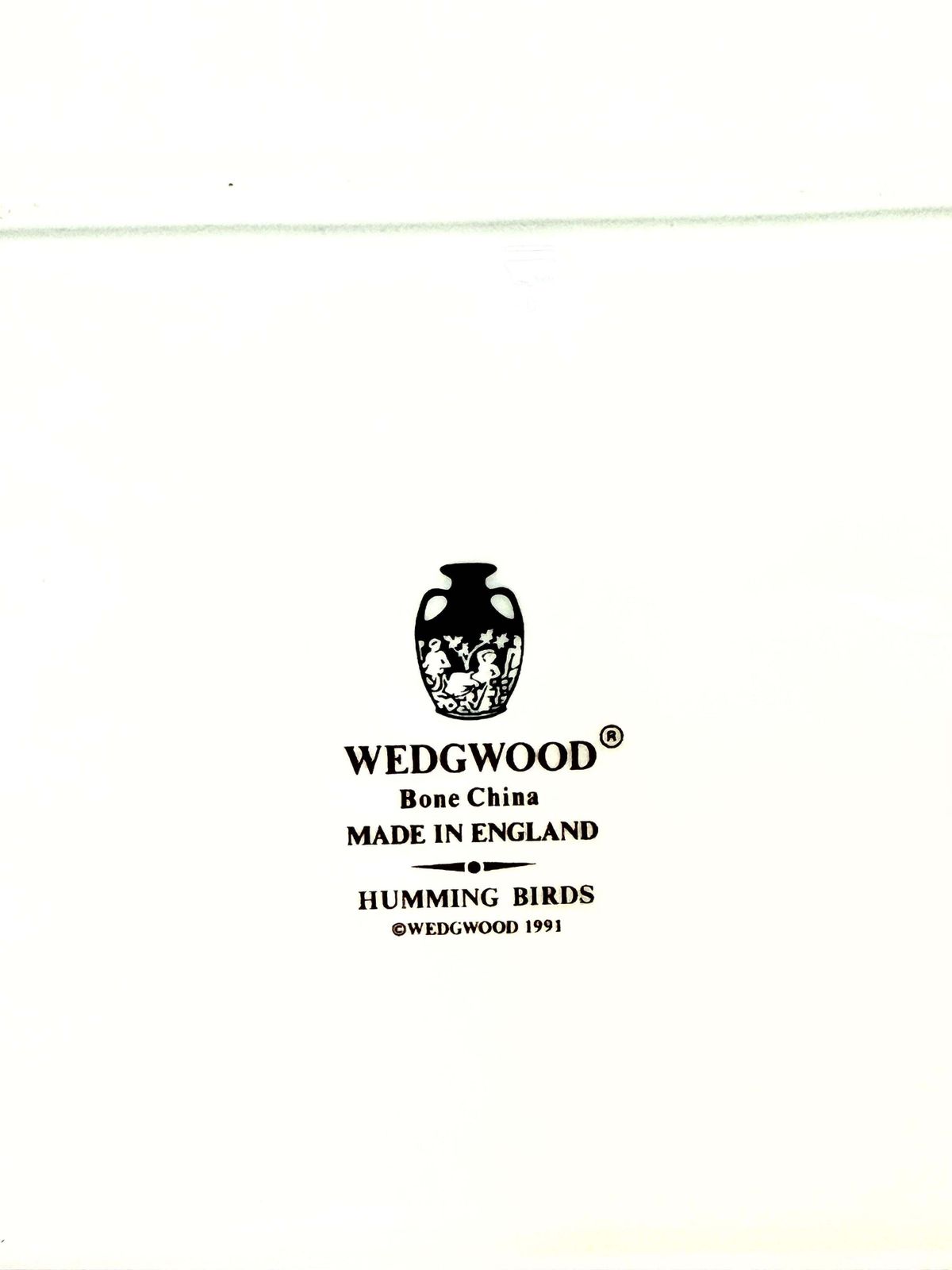 photo for sale Wedgwood Bone China Tray – Hummingbird & Floral Design, England, 1991