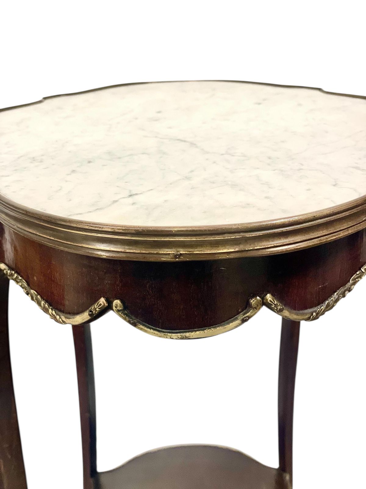 1465.0 French Louis XV Style Center Table With Marble Top And Ormolu Mounts photo