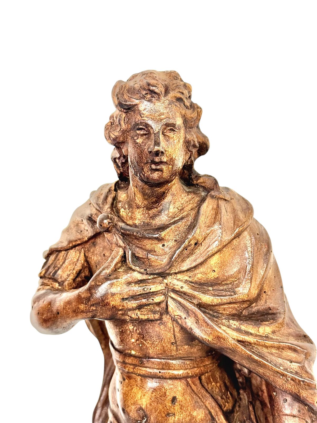 Rare 18th Century Limewood Sculpture Of A Royal Figure, Probably Roi Louis XV photo 4424.0