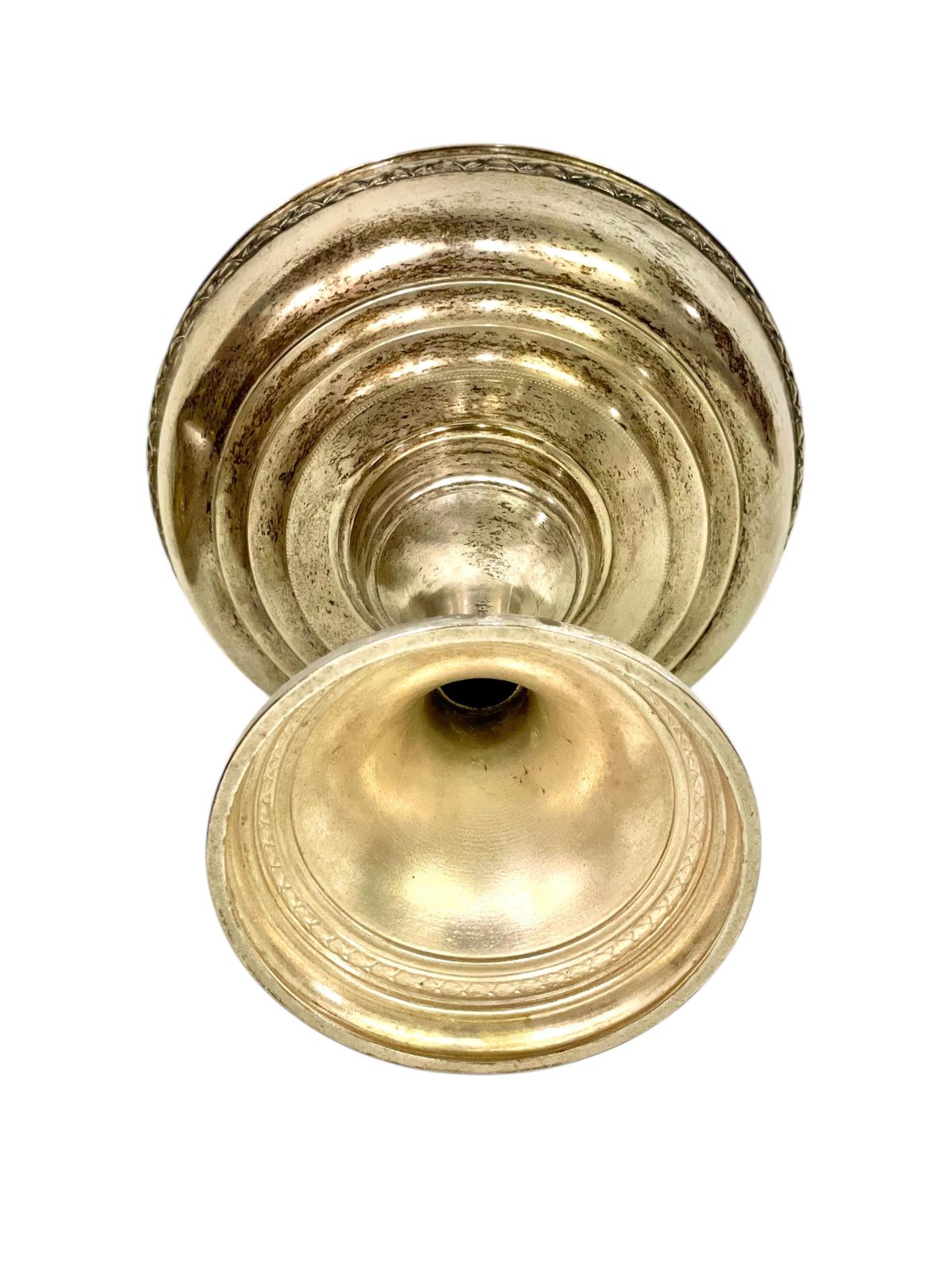photo for sale Silver Plated & Etched Crystal Footed Centerpiece Bowl, Circa 1880