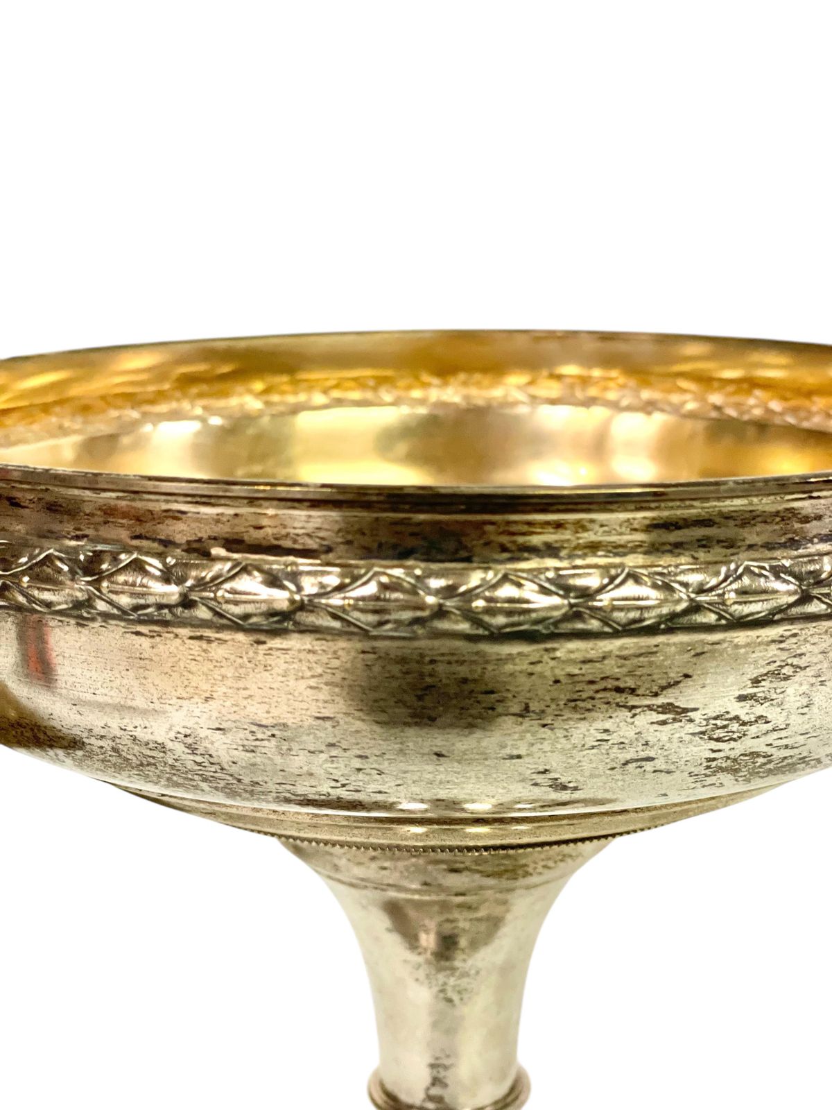 photo vinterior Silver Plated & Etched Crystal Footed Centerpiece Bowl, Circa 1880