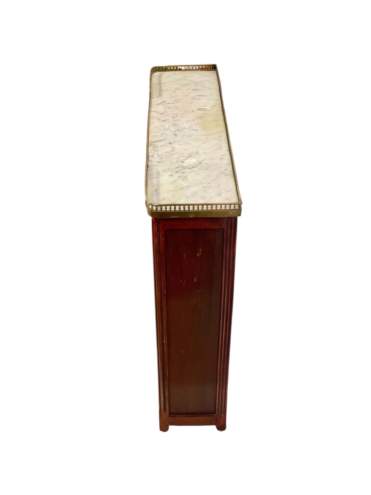 Bookshelf Or Bibus With Marble Top And Brass Gallery, 19th Century photo buy