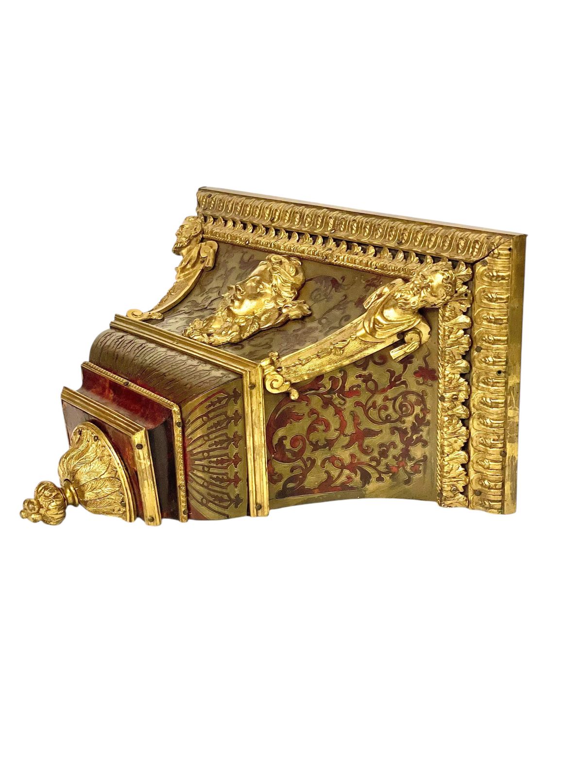 photo for sale 19th Century Wall Bracket Console With Gilt Bronze Mask And Satyrs