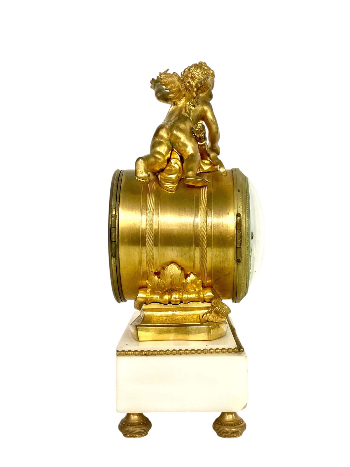 photo vintage 19th Century Gilt Bronze And Marble Clock, Signed Oudin à Marseille