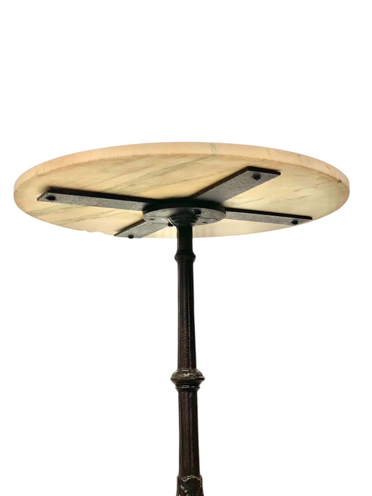 19th Century French Marble Top And Cast Iron Bistro Table photo vinterior