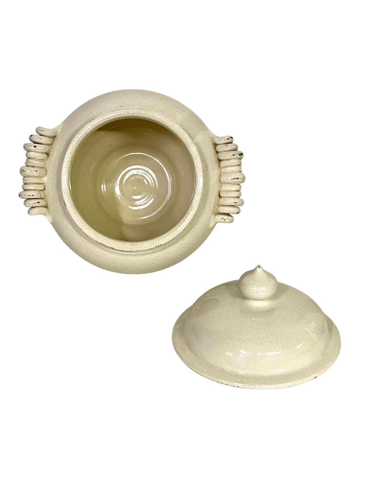 photo buy Ceramic Crackle Gazle Tureen With Lid And Plate, 19th Century