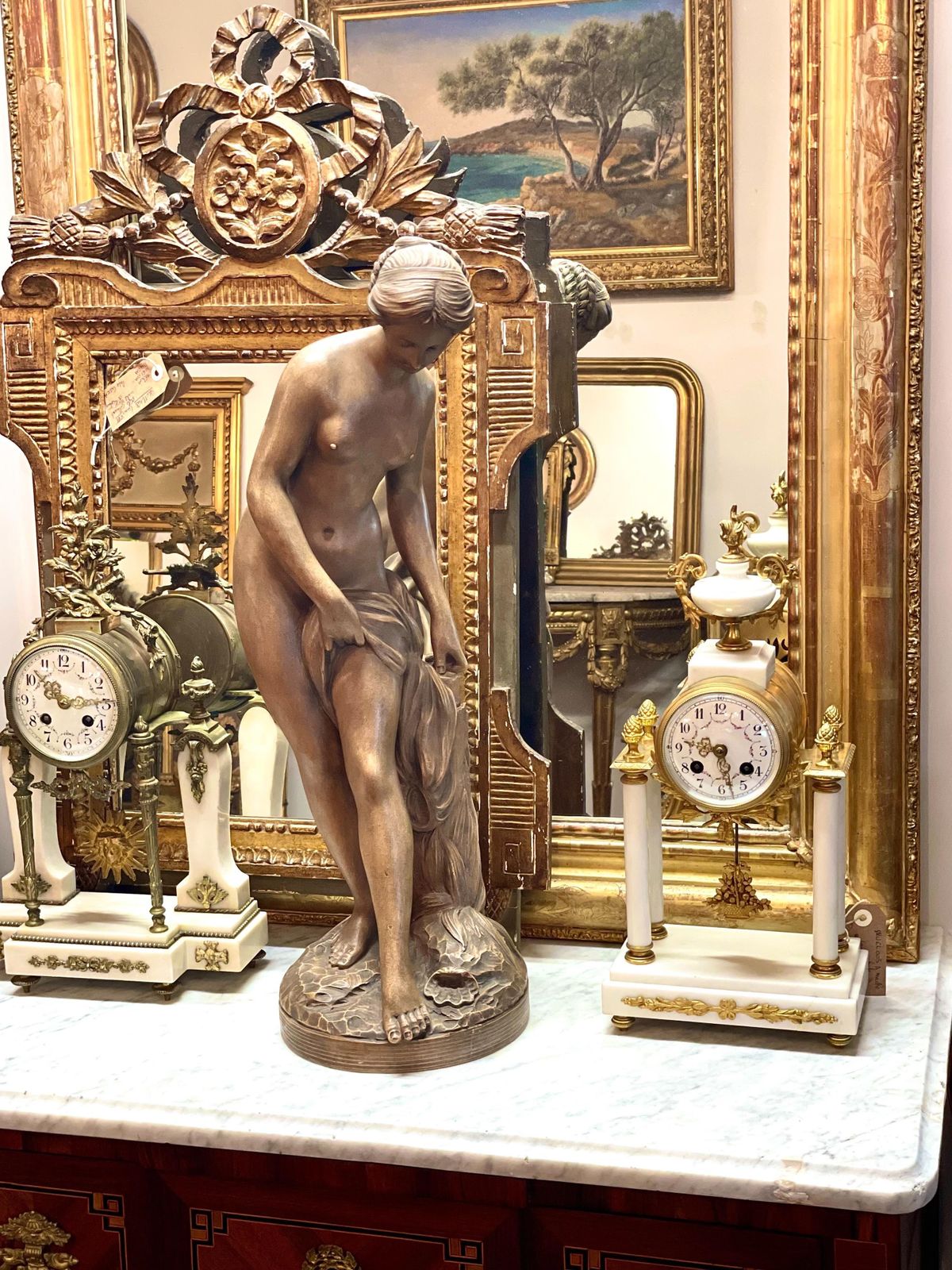 Terracotta Sculpture « La Baigneuse »  After Falconet 19th Century photo vinterior