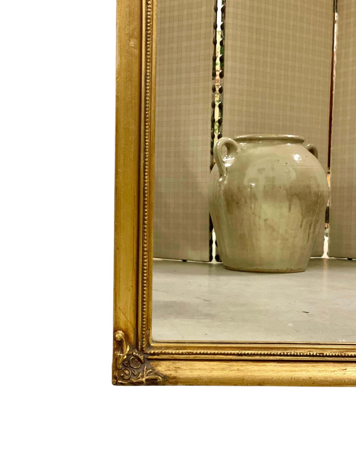 19th Century Gilded Trumeau Mirror With Maritime Painting photo buy