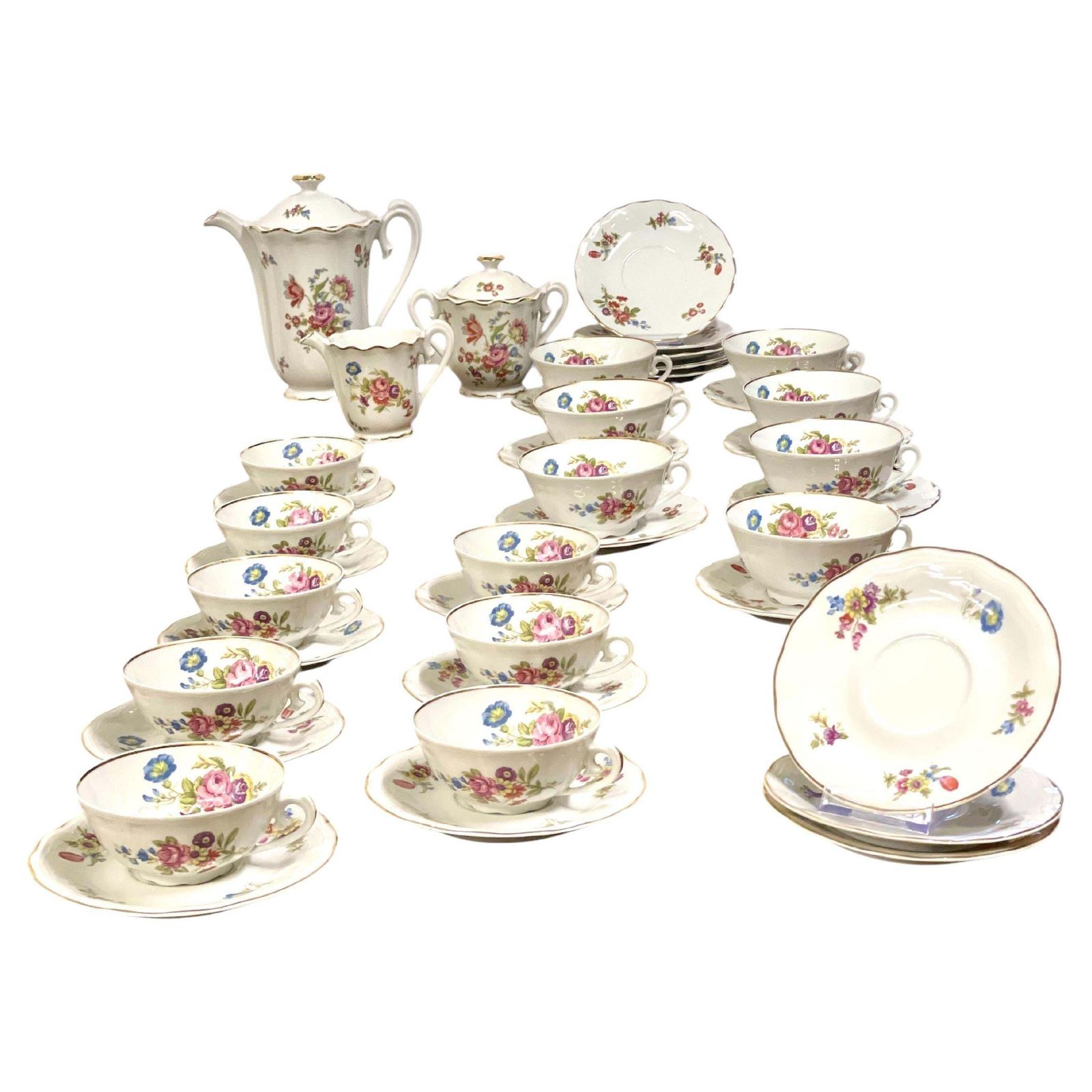 Vintage Ulim Limoges Porcelain Tea And Coffee Set – 41 Pieces