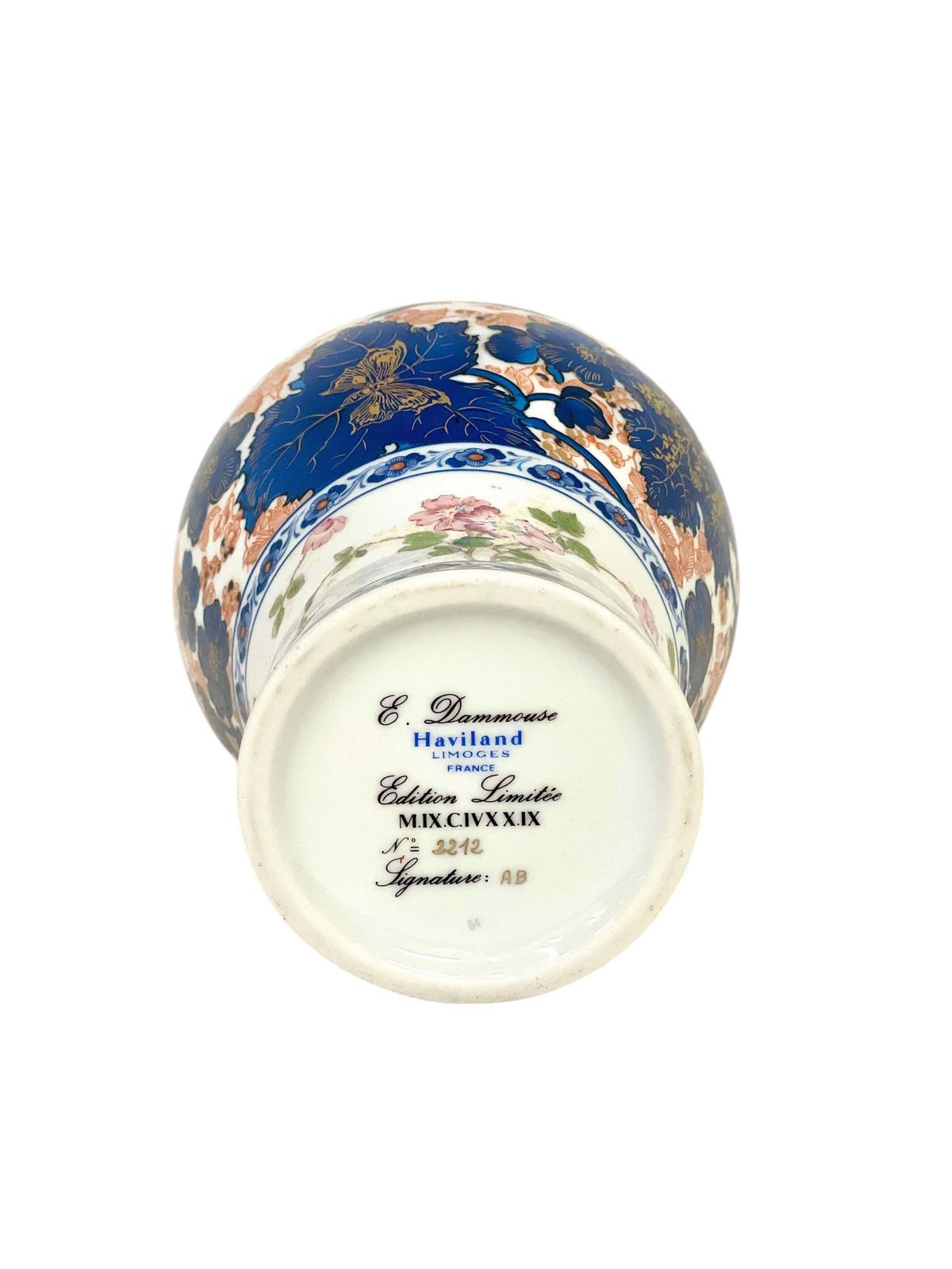 Rare Haviland Limoges Vase. Limited Edition N°2212 photo vintage