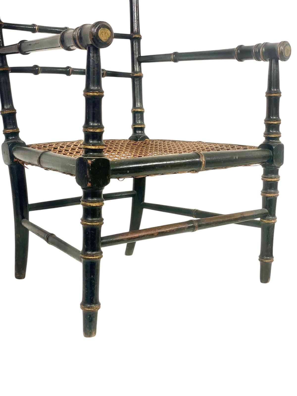 photo furniture 19th Century Faux Bamboo And Caned Children’s Chair