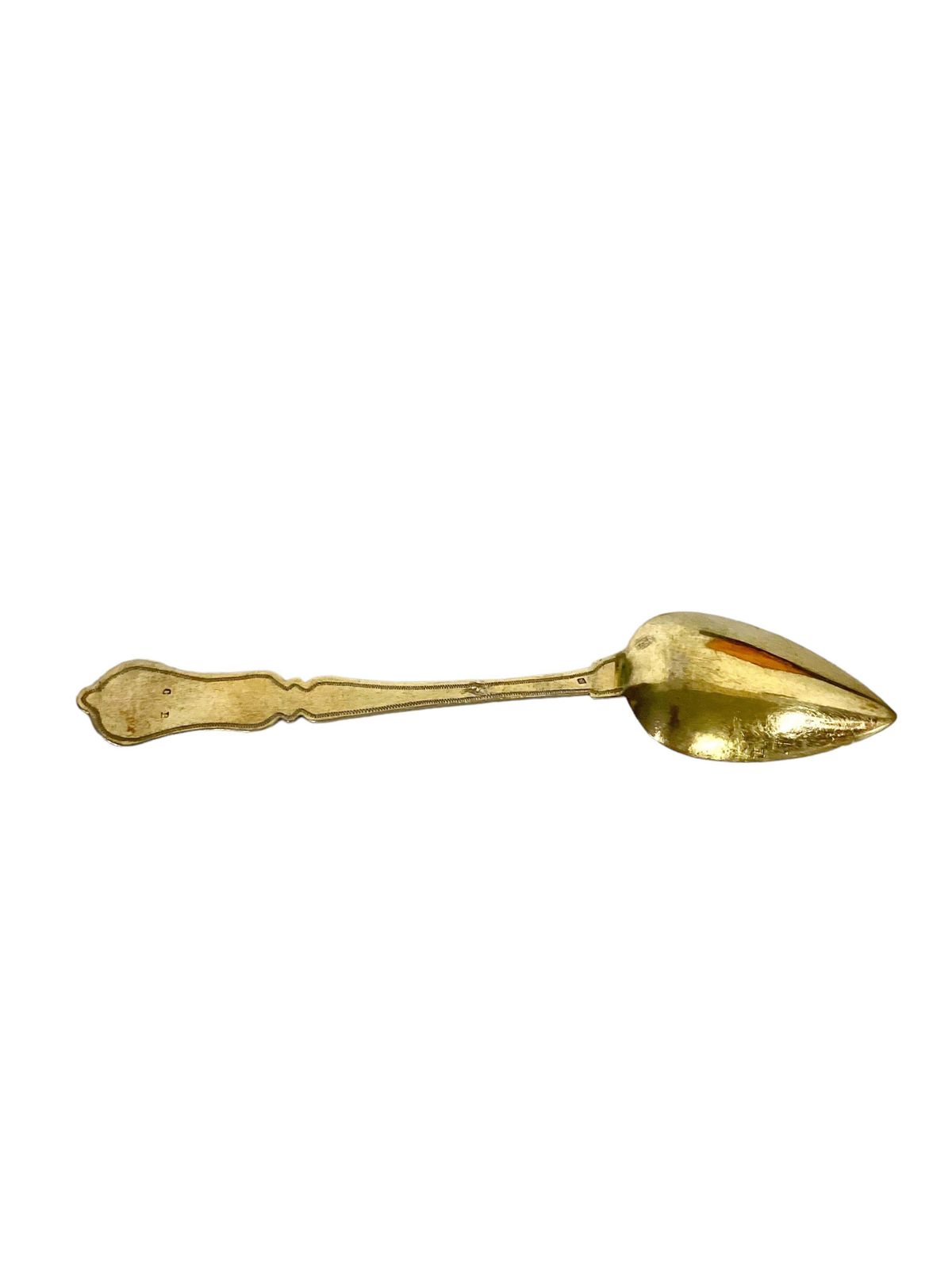 photo for sale Set Of Twelve 19th Century Vermeil Spoons In Its Original Leather Case