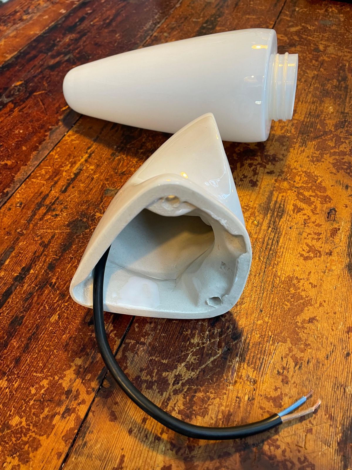 Vintage Ifö Of Sweden Ceramic Bathroom Lamps With Opaline Shades From The 1960s photo Lighting