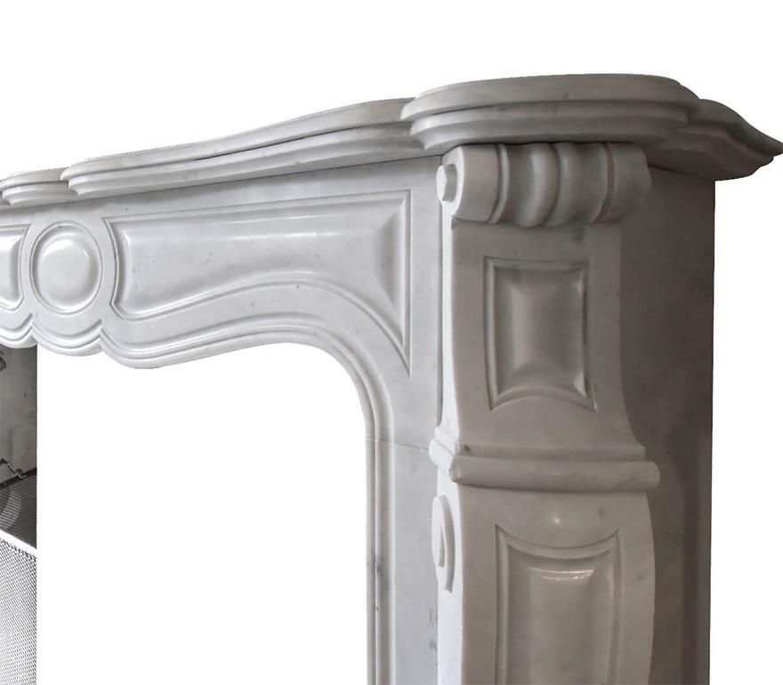 Carrara Marble Pompadour Fireplace Mantel 19th Century photo Home Fixtures