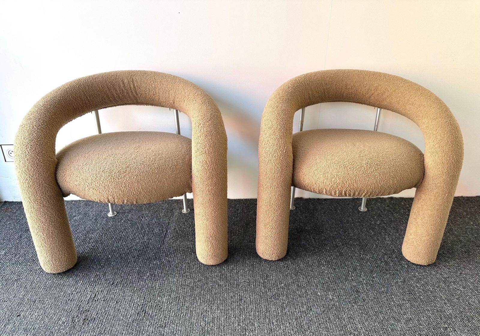 Pair Of Tube Armchairs By Bartoli For Rossi Di Albizzate. Italy, 1970s photo vintage