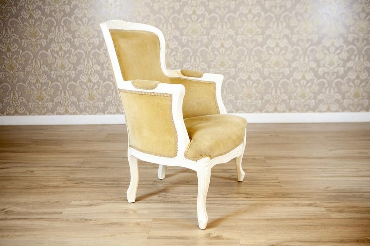 Pair Of Rococo Style Beech Bergere Chairs, Early 20th Century photo vintage