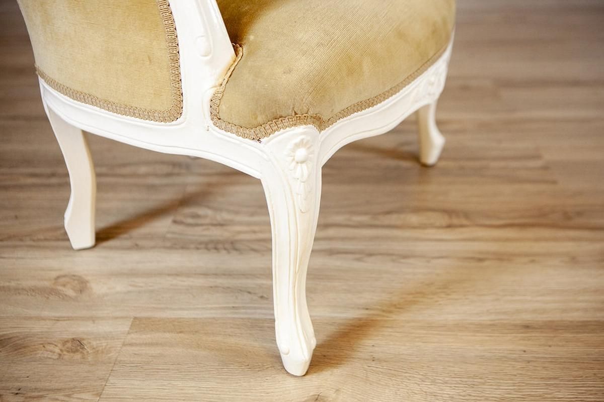 photo for sale Pair Of Rococo Style Beech Bergere Chairs, Early 20th Century