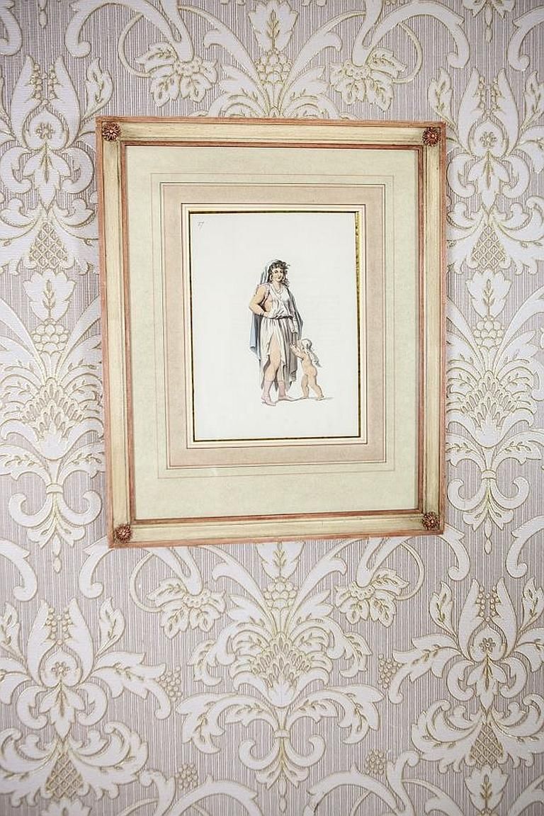 Pair Of Prints From The Early 20th Century Depicting Women photo furniture