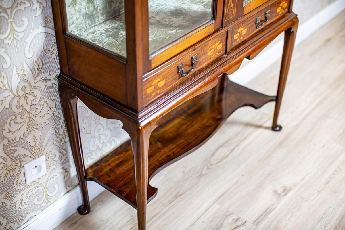 photo for sale English Mahogany Inlaid Showcase From The 19th Century