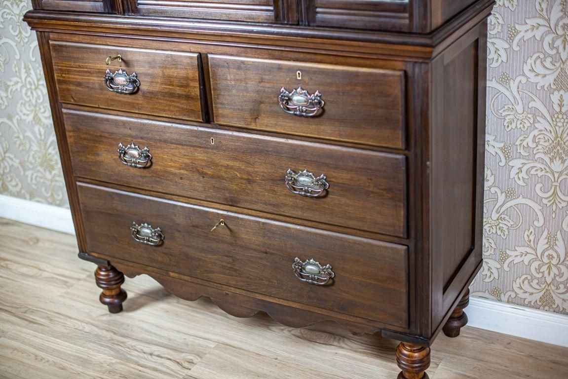 Scandinavian Walnut Buffet In Dark Brown, Early 20th Century photo vintage