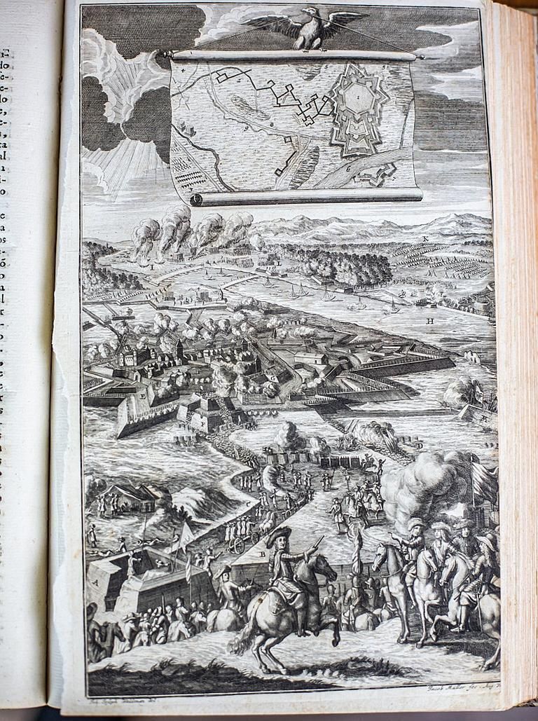photo vinterior Antique Books Circa 1696, The Life Of Leopold I Hapsburg