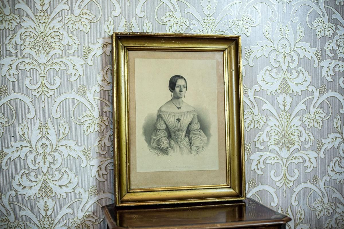 19th Century Lithograph, A Portrait Of A Dancer photo furniture