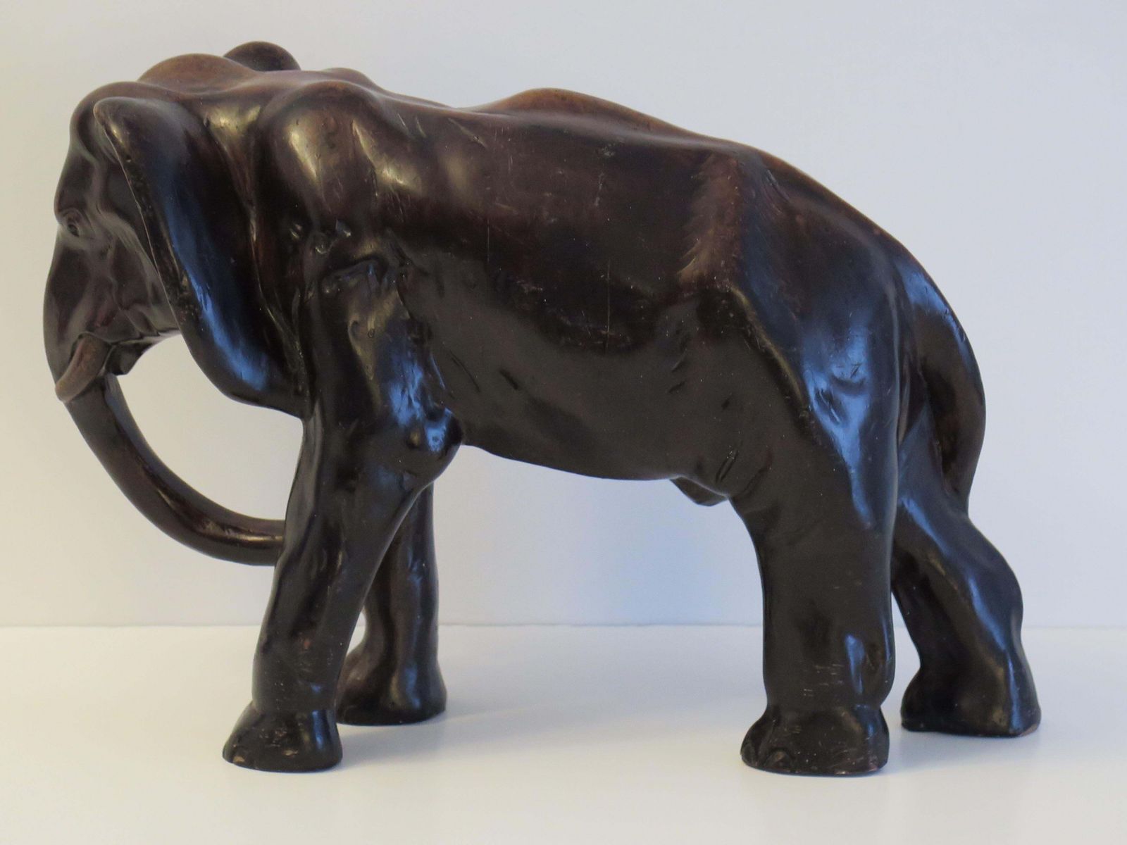 Large Elephant Stone Sculpture Hand Made And Signed Under The Foot, Circa 1920 photo furniture