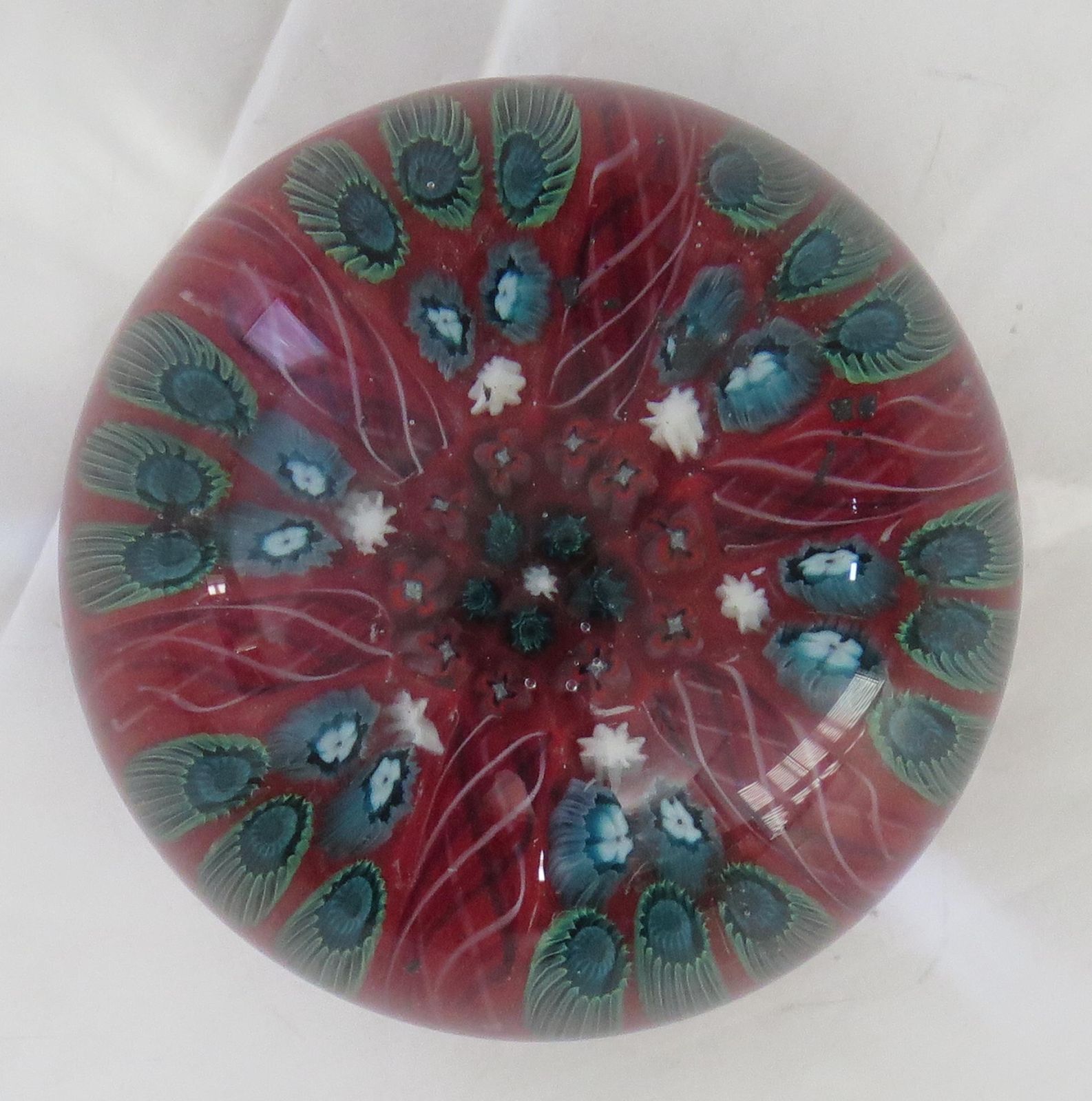 Glass Millefiori Vasart Paperweight Hand Blown, Scotland Circa 1960 photo 200.0