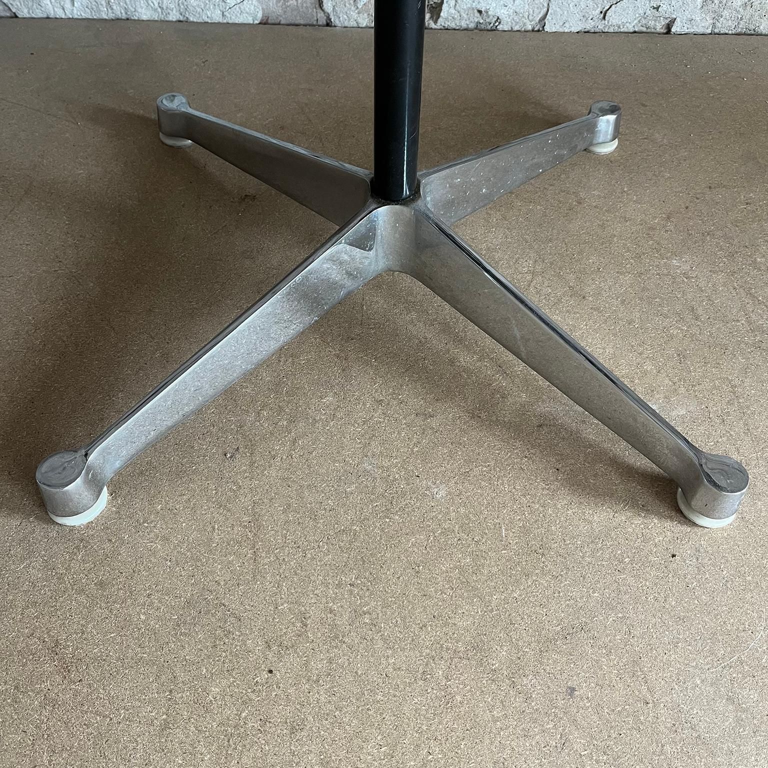 Set Of Four First Chrome Base Ea 107, Brown Hopsack Upholstery By Herman Miller photo vintage