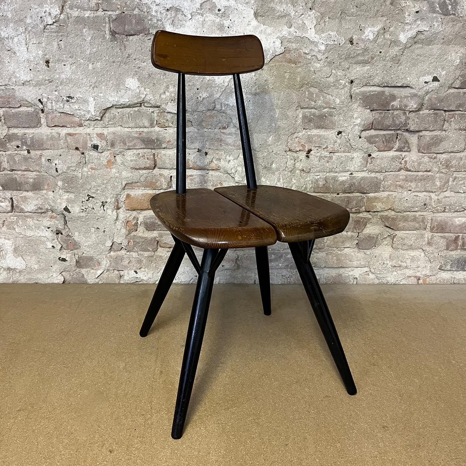 photo for sale 1950's, Set Of Table Red Brown Table Top And Four Pirkka Chairs By Tapiovaara