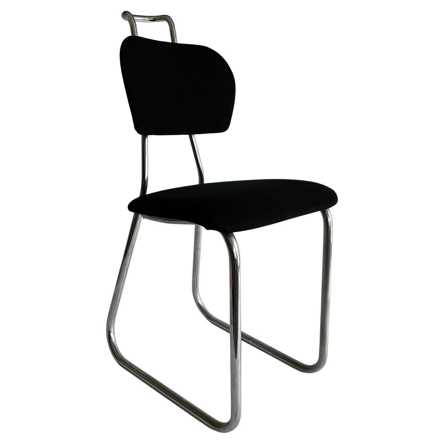 W.H. Gispen For Gispen Culemborg, Holland, Original Pre War Typing Chair In Blac