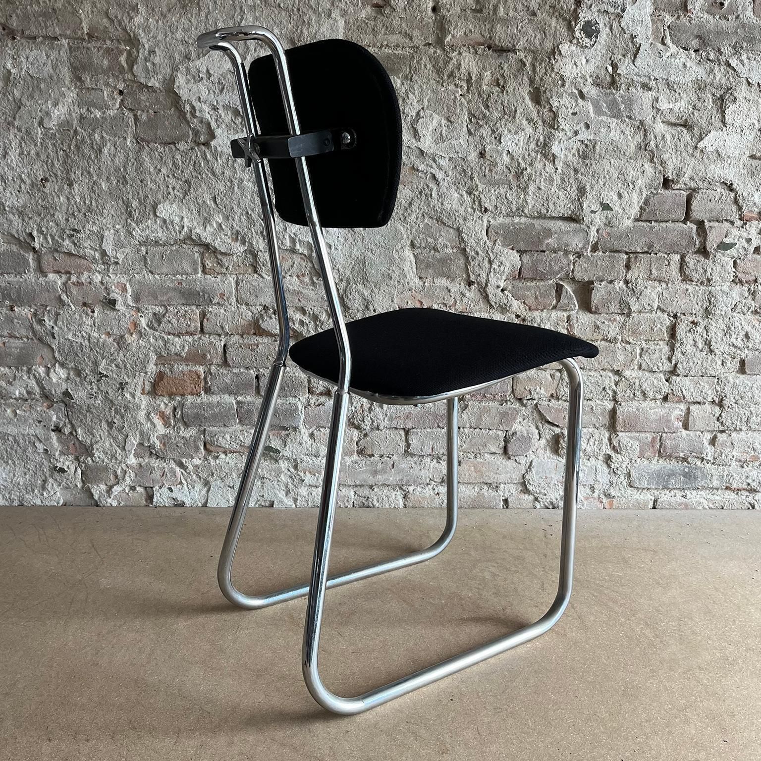 W.H. Gispen For Gispen Culemborg, Holland, Original Pre War Typing Chair In Blac photo vintage