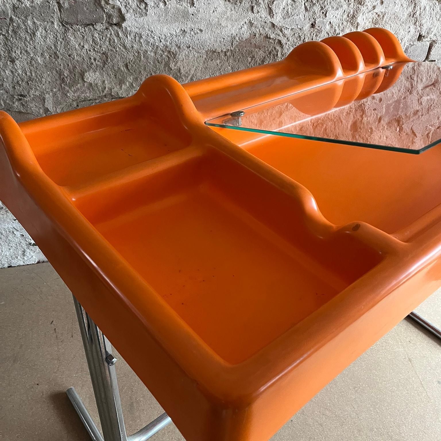 photo vintage Space Age Orix Orange Writing Desk By Vittorio Parigi And Nani Prina For Molteni