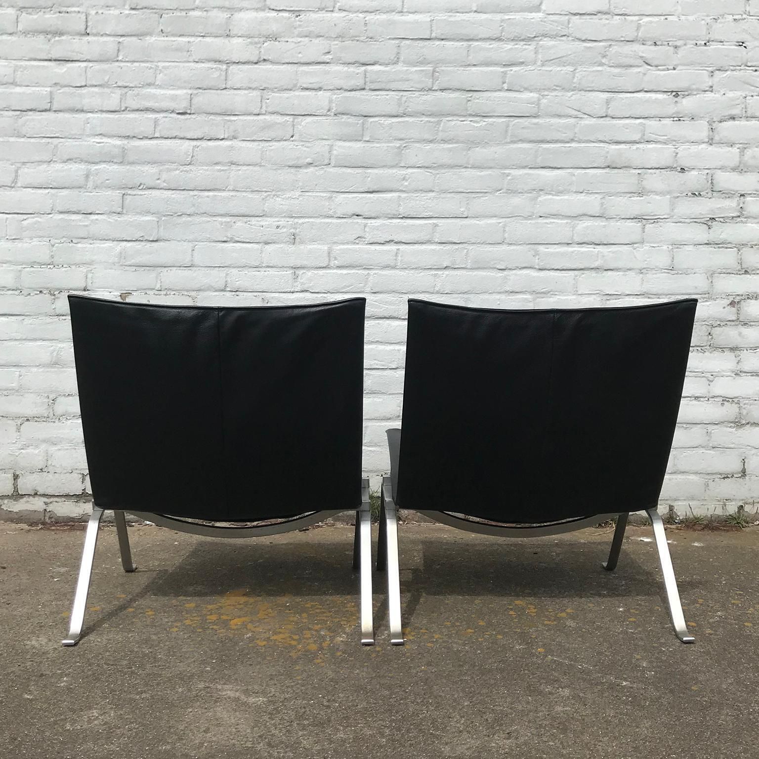 1956, Poul Kjaerholm For E. Kold Christensen, Set 2 Pk22 Lounge In Black Leather photo 6671.0