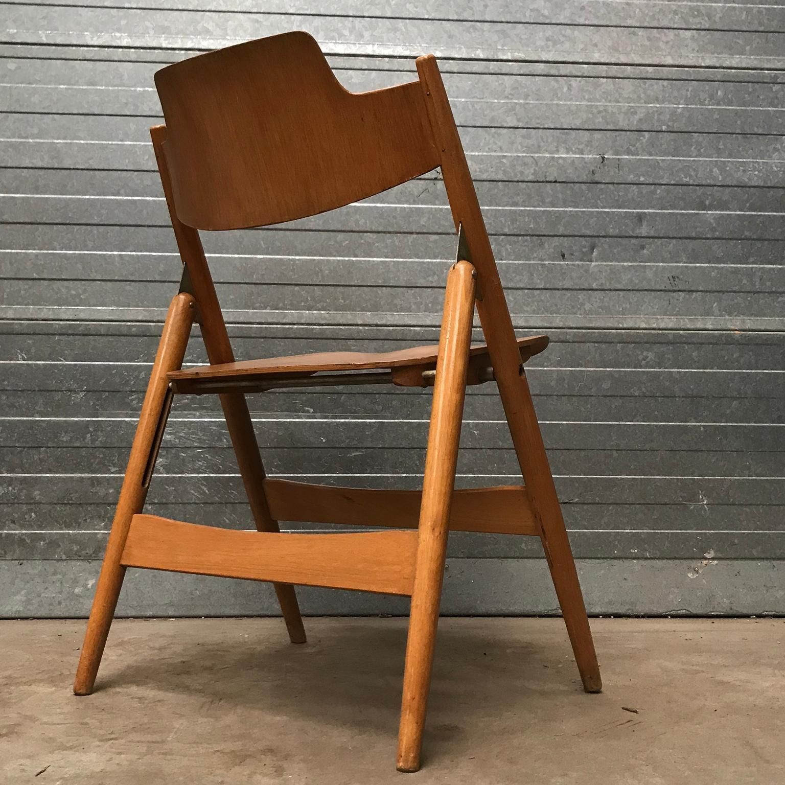 1952, Egon Eiermann For Wilde & Spieth, Wooden Folding Chair photo 386.0