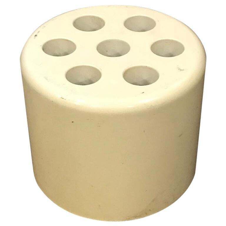 Space Age Roberto Lucci/Paolo Orlandini White Plastic Umbrella Stand, Circa 1970