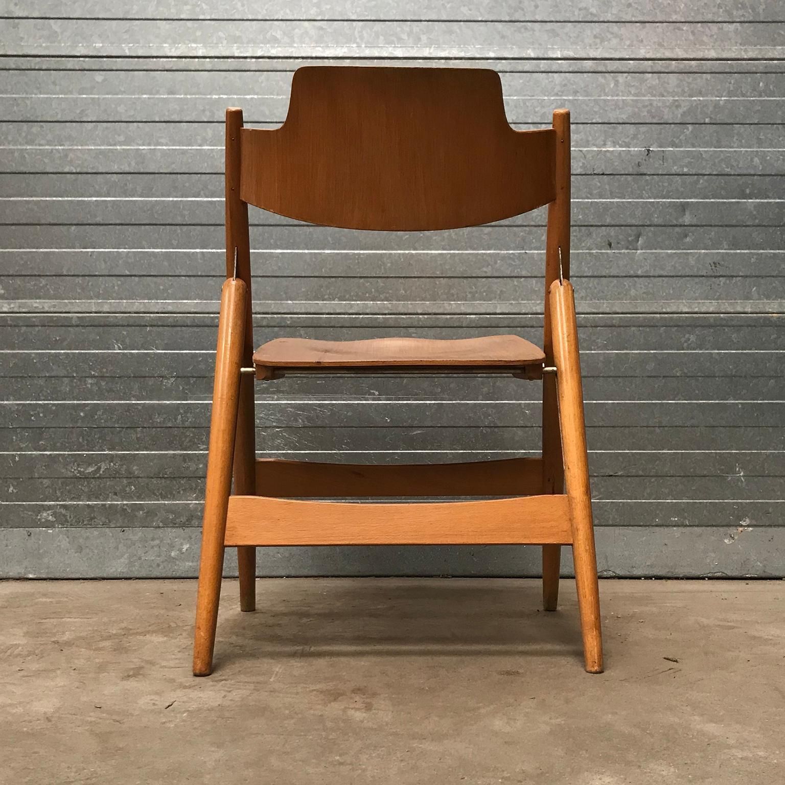 1952, Egon Eiermann For Wilde & Spieth, Wooden Folding Chair photo buy