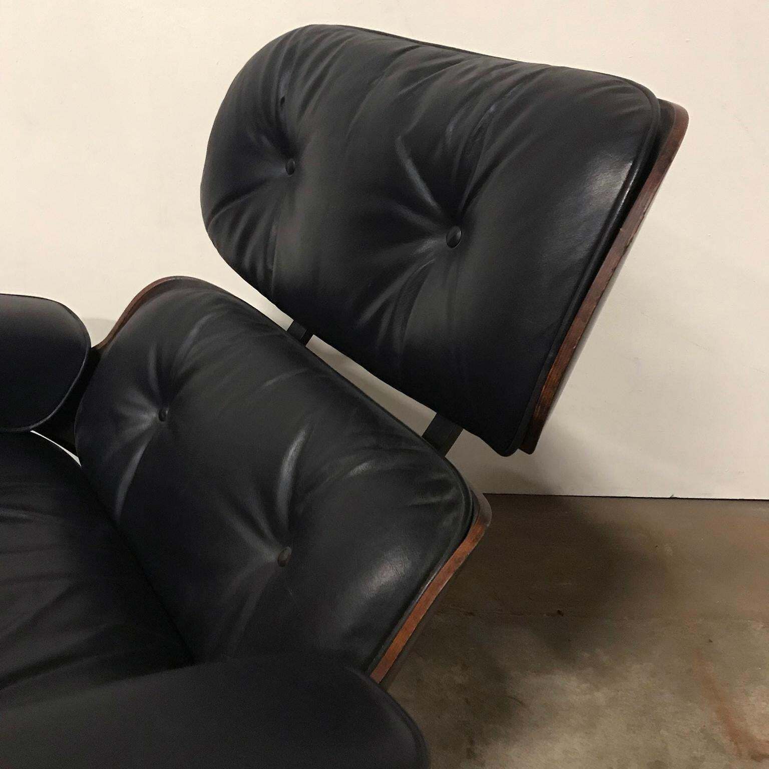 1956, Ray & Charles Eames Lounge Chair, Rare First Edition 1956 In Black Leather photo buy