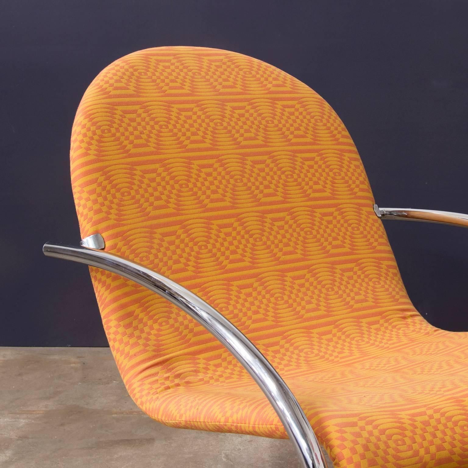 1973, Verner Panton, 1 2 3 Serie Easy Chair In Original Panton Fabric photo vinterior