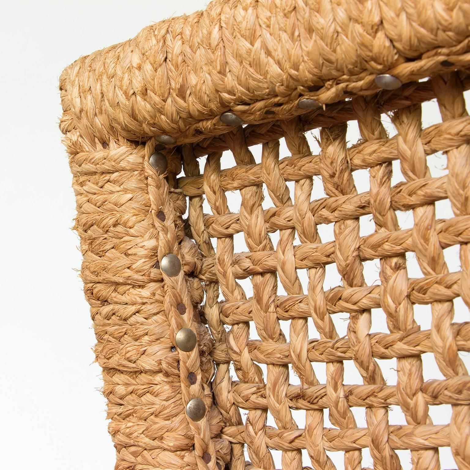 1935, Bas Van Pelt Rope Slung Rare High Back Comfortable Armchair photo buy