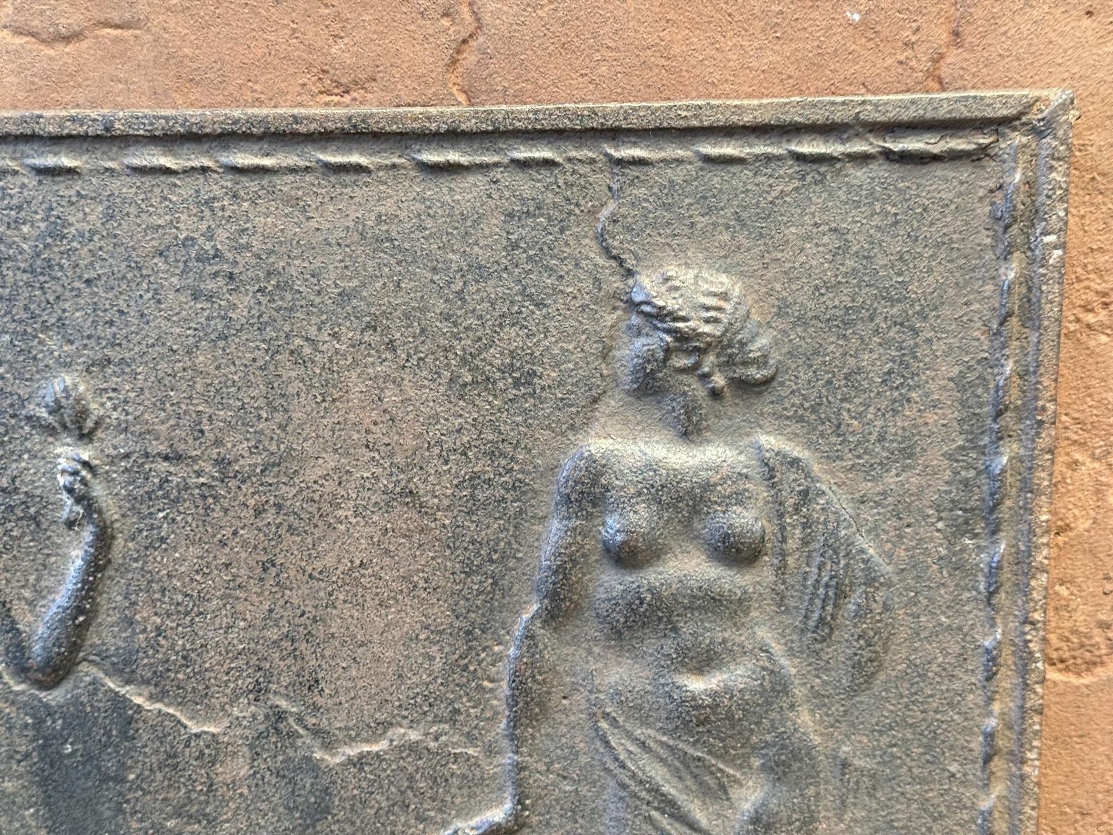 Love And Prudence Fireback, France, Neoclassical Period, Early 19th Century photo vinterior