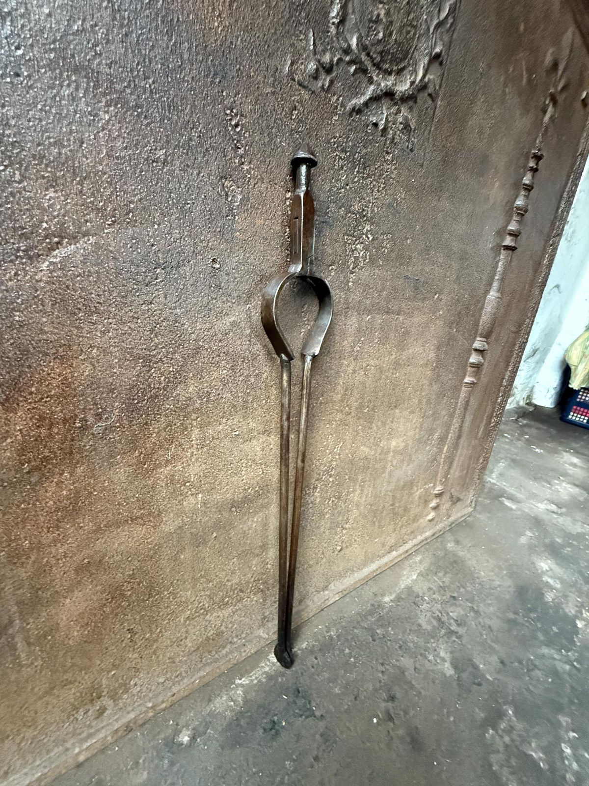 18th 19th Century Dutch Fire Tongs, Louis XV Period photo Home Fixtures