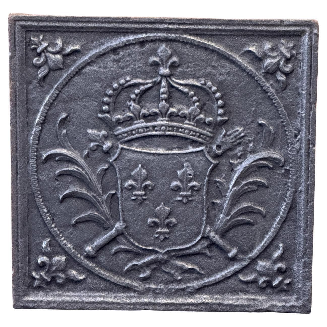 French Louis XV Period 'Arms Of France' Fireback, 18th Century